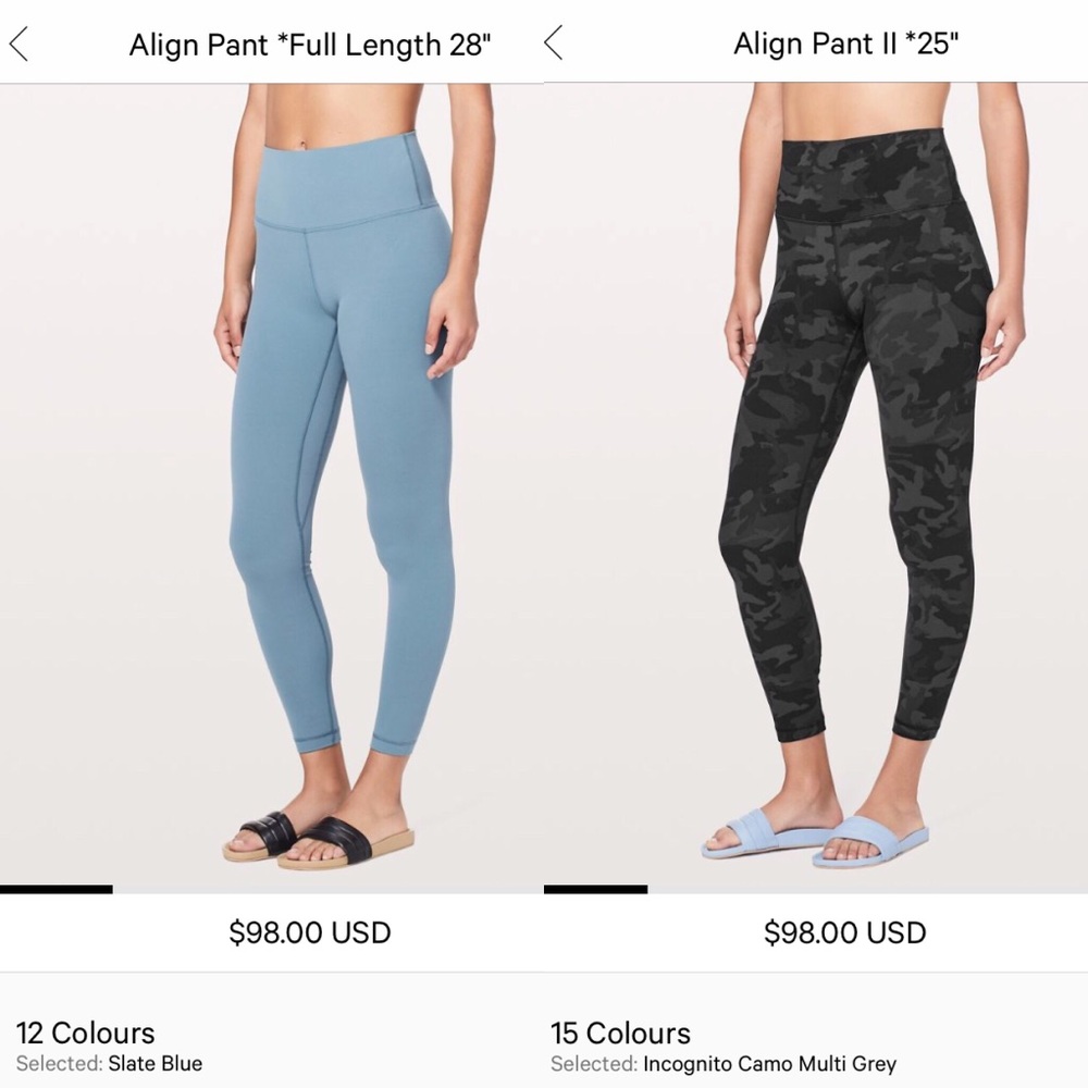 PSA: New Lululemon Align Releases